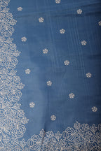 Blue Tissue Resham Embroidered Saree