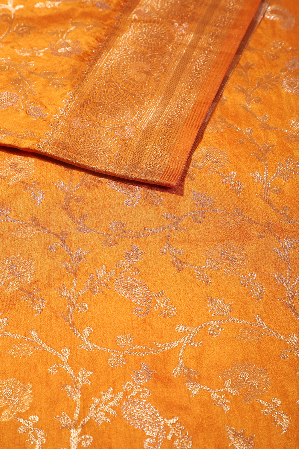 Mustard Colour Zari Woven South Silk Saree