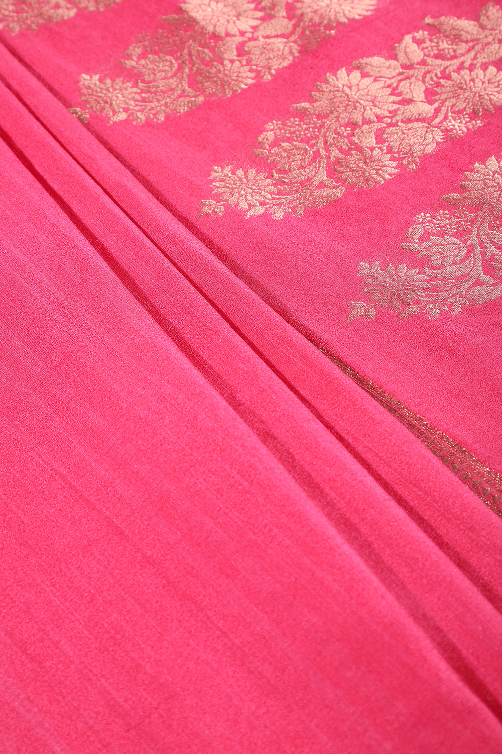Dark Pink Colour Cotton Silk Zari Woven Saree