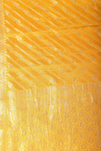 Mustard Color Banarasi Woven Tussar Silk Saree