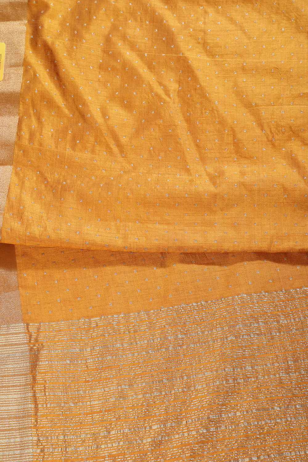 Mustard Zari Woven Silk Saree