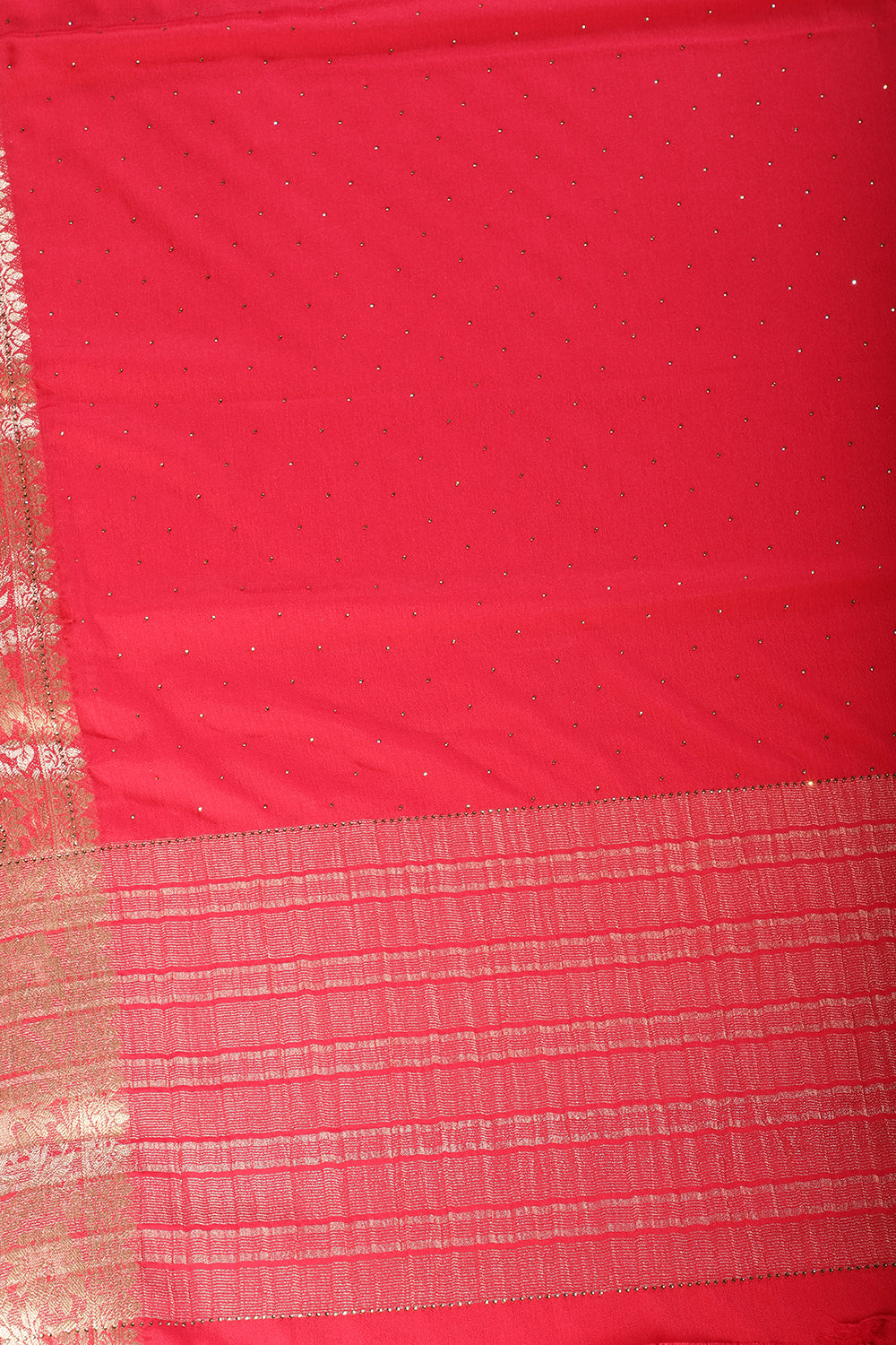 Rani Chinon Crepe Swaroski Work Saree