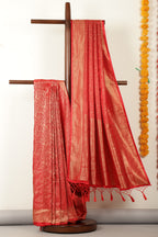 Red Zari Woven Soft Silk Saree