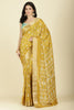 Mustard Cotton Silk Printed And Zari Woven Saree