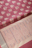 Mauve Pink Color Supernet Cotton Woven Saree