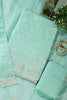 Mint Green Chanderi Silk Embroidered Unstitched Suit Material