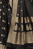 Black Color South Silk Zari Woven Saree