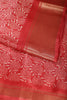 Red Printed & Woven Cotton Silk Saree
