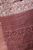 Dark Mauve Colour Cotton Silk Abstract Printed Saree