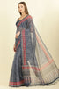 Navy Bandhani Printed Cotton Saree