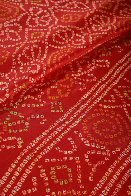 Maroon Color Chiffon Bandhani Printed Saree