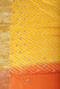 Yellow & Orange Jaipuri Silk Leheriya Printed And Embroidered Saree