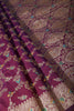 Wine Colour Banarasi Silk Woven Saree