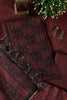 Maroon And Black Digital Printed Chanderi Cotton Unstiched Suit Material