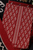 Maroon Ikkat Cotton Printed Unstitched Suit Material