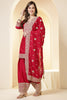 Rani Silk Zari Embroidered Suit With Farsi Salwar