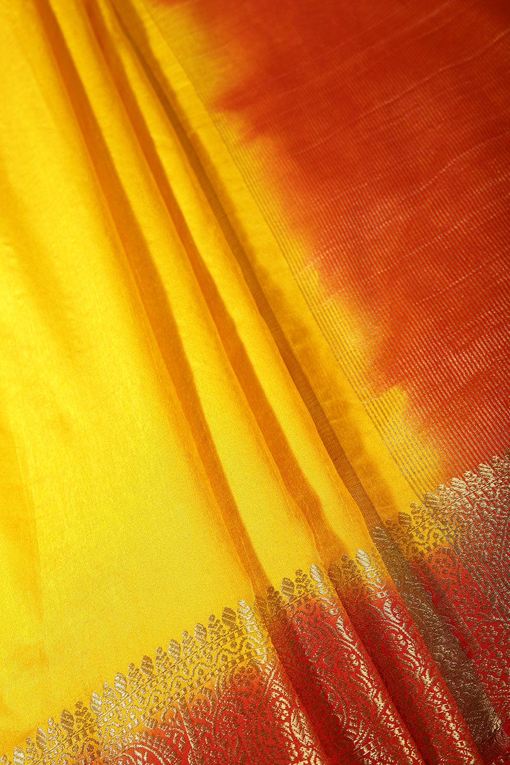 Yellow Color Cotton Silk Saree