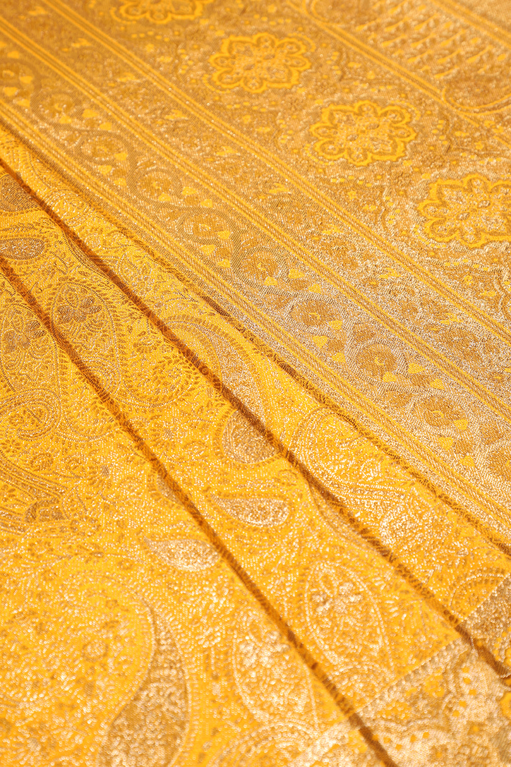 Yellow Colour Silk Zari Woven Saree