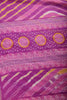 Purple & Yellow Color Chiffon Printed Saree