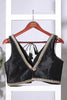 Black Tussar Silk Zari And Sequins Embroidered Readymade Blouse