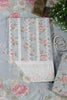Grey Color Cotton Flower Printed and Lace Work Unstitched Suit Fabric