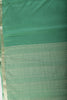 Sea Green Chiffon Zari Border Saree