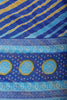 Blue & Yellow Color Chiffon Printed Saree