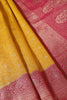 Mustard & Magenta Dual Toned Soft Silk Zari Woven Saree