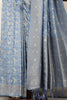 Cadet Grey Colour Zari Woven South Silk Saree