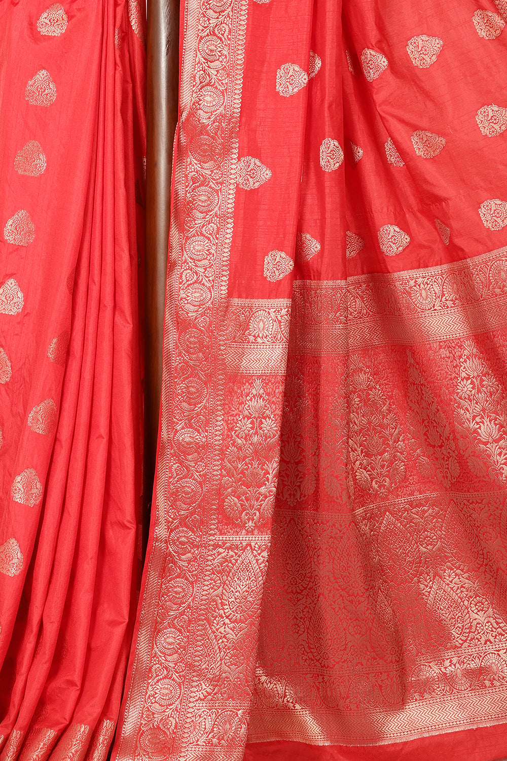 Red Silk Zari Woven Saree