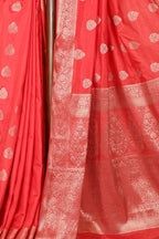 Red Silk Zari Woven Saree