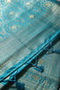 Turquoise Color Mulberry Silk Woven Saree