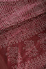 Wine Color Block Printed Cotton Silk Saree