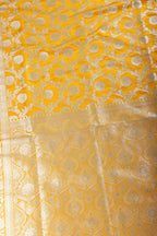 Mustard Zari Woven Banarasi Silk Saree