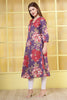Purple Cotton Floral Printed Kurta