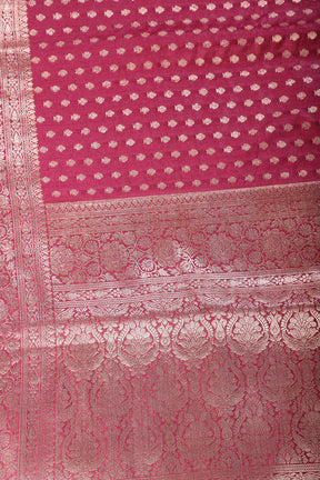 Wine Zari Banarasi Woven Silk Saree