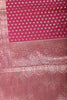 Wine Zari Banarasi Woven Silk Saree