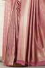 Mauve Soft Silk Zari Woven Saree