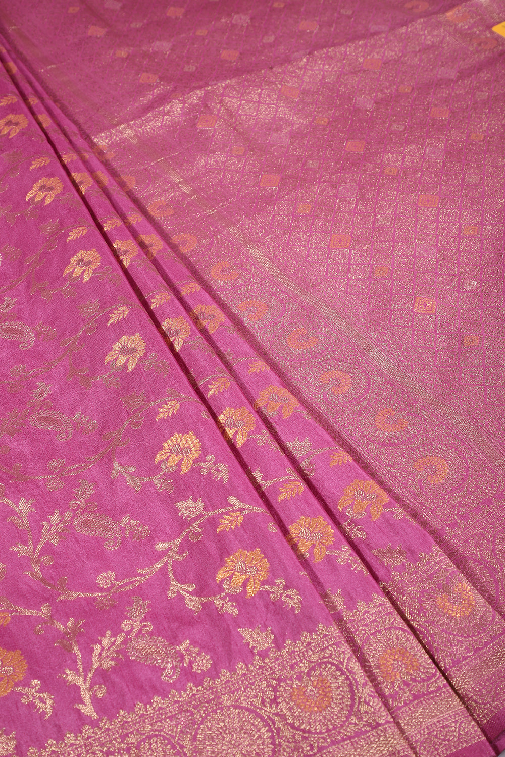 Bashful Pink Colour Zari Woven South Silk Saree