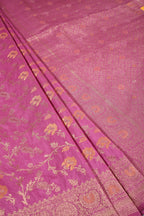 Bashful Pink Colour Zari Woven South Silk Saree