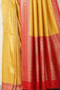 Mustard & Red Dual Toned Soft Silk Zari Woven Saree