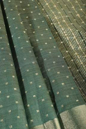 Lunar Green Zari Woven Silk Saree