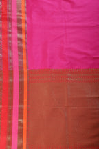 Magenta Pink Zari Woven Art Silk Saree