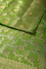 Light Green Silk Floral Zaal Woven Banarasi Saree