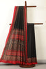 Black Kashmiri-Inspired Floral Printed Crepe Saree