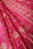 Carmine Color Cotton Silk Printed Saree