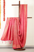Fuchsia Zari Woven Soft Silk Saree
