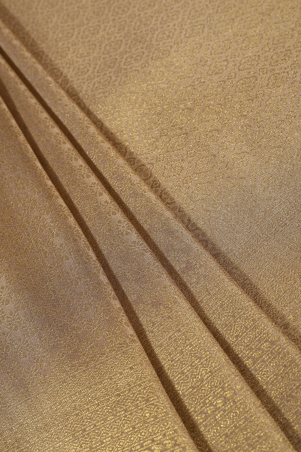 Beige & Golden Color South Silk Zari Woven Saree