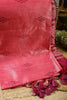 Light Coral Color Chanderi Silk Woven Saree