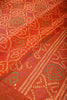 Orange Color Chiffon Bandhani Printed Saree